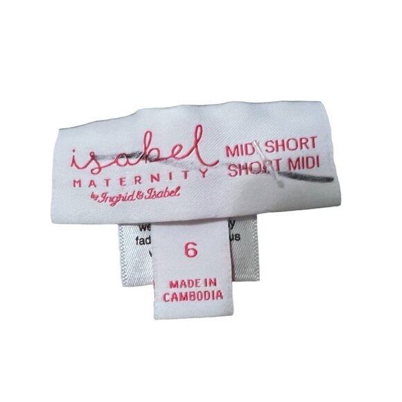 Isabel Maternity by Ingrid & Isabel Denim Shorts Light Wash Sz 6 Womens w/ Back - Picture 4 of 4